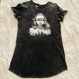 The Shining Grady Twins Gray Black Shirt Dress